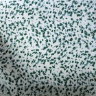 Green And White Floral Print Rayon Fabric Natural Drape And Touch Soft