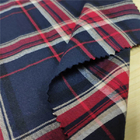 110-115gsm Yarn Dyed Fabric Red Black And Navy Color For Casual Shirts
