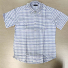 Short Sleeve Stylish Casual Shirts Checks Style 100% Cotton Fabric Normal Thickness