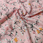 100% Rayon Printed Stretch Jersey Fabric 170gsm With Plum Blossom Pattern