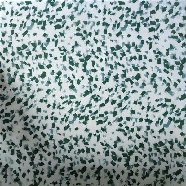 Green And White Floral Print Rayon Fabric Natural Drape And Touch Soft
